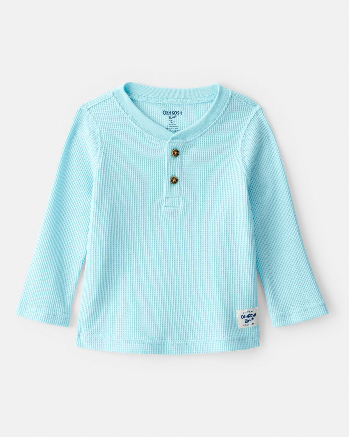 Baby Boy Long-Sleeve Henley Tee - Blue | Carter's Inc