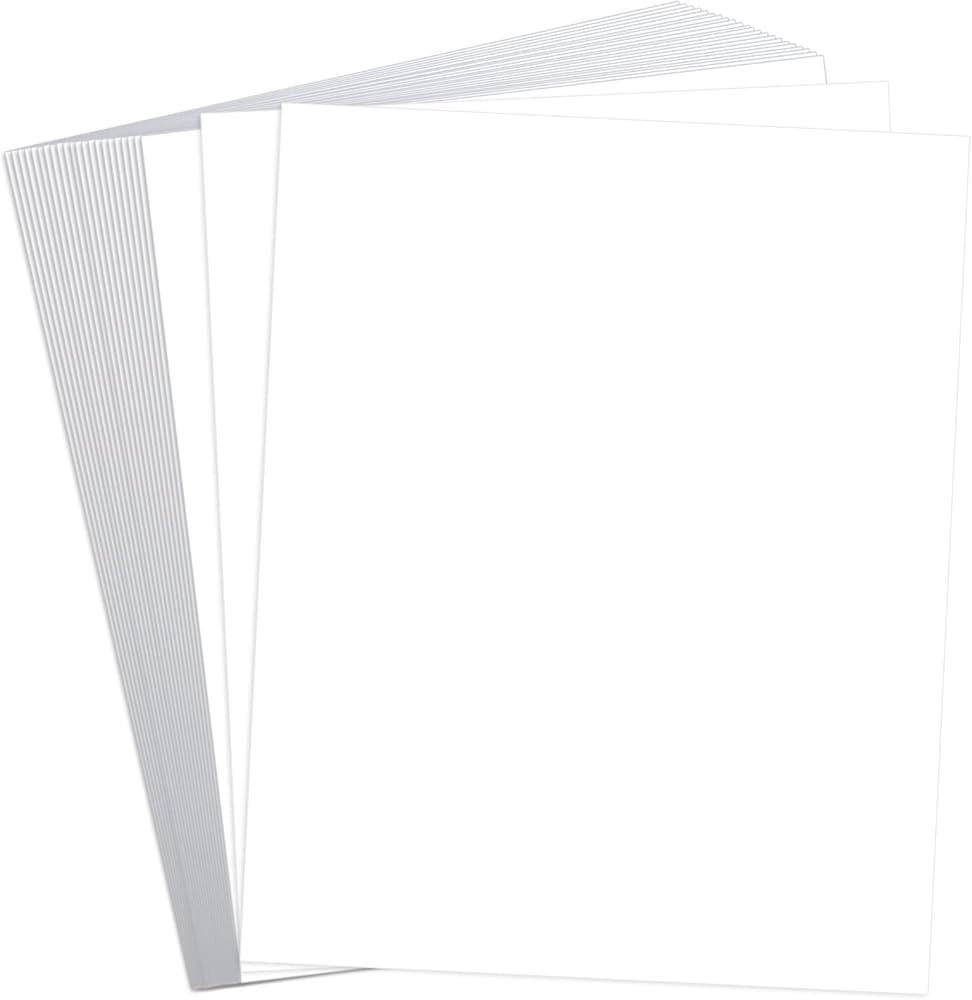 White Cardstock, 8x10 Cardstock Paper, 250gsm Thick Cardstock, Smooth Card Paper,90 Lb Heavy Card... | Amazon (US)