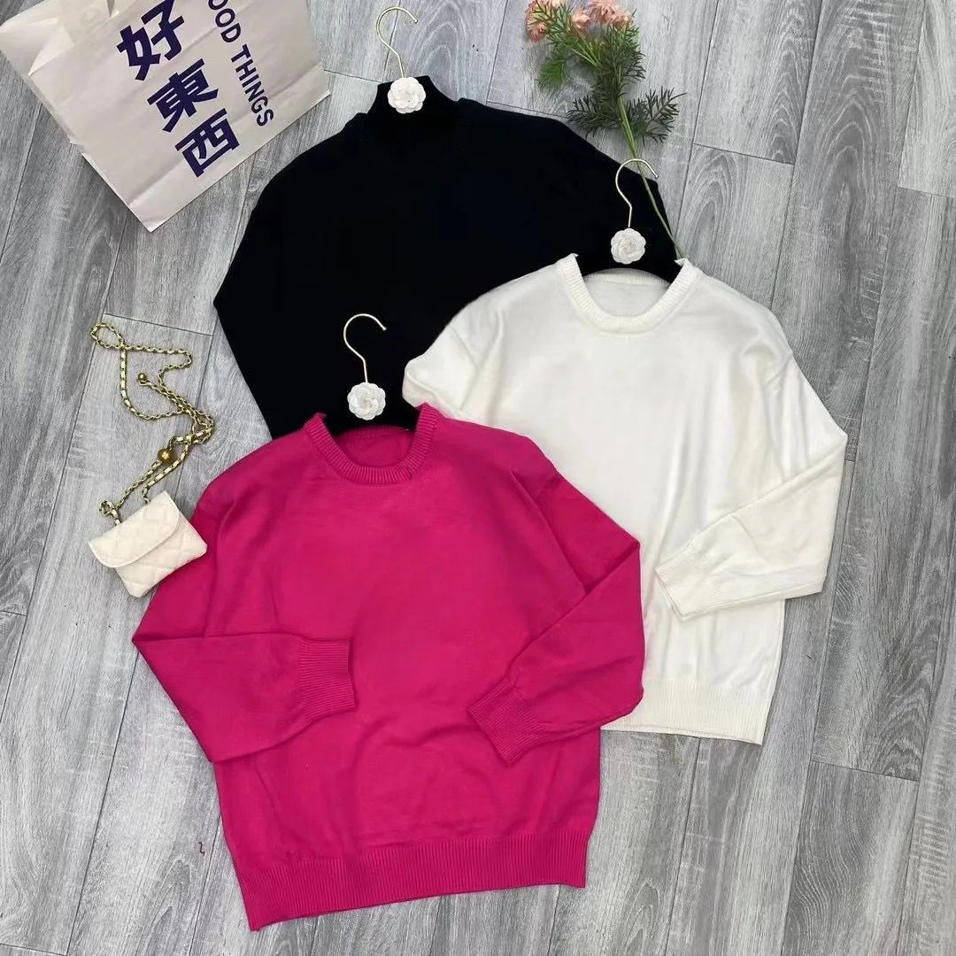 23SS High Quality Luxury Sweater for Women Fashion Designer Round Neck Knitted Shirt with Letter ... | DHGate