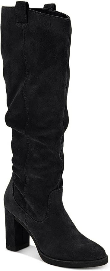 Juliet Holy Women's Knee High Boots Chunky Block Heel Wide Calf Round Toe Side Zipper Fashion Dre... | Amazon (US)