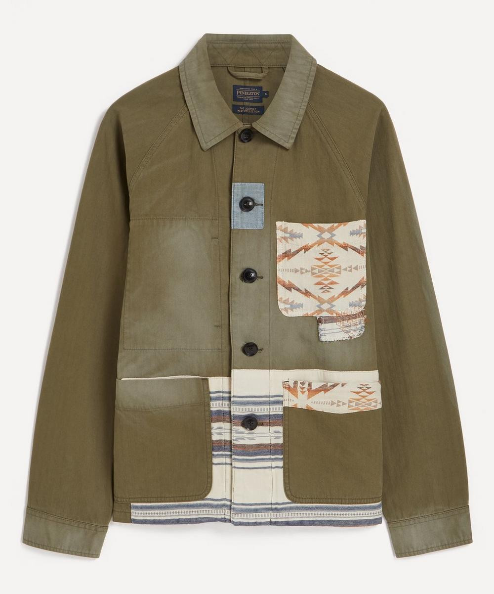 Pendleton Mens Olive Patchwork Chore Jacket 44/54 | Liberty London (UK)