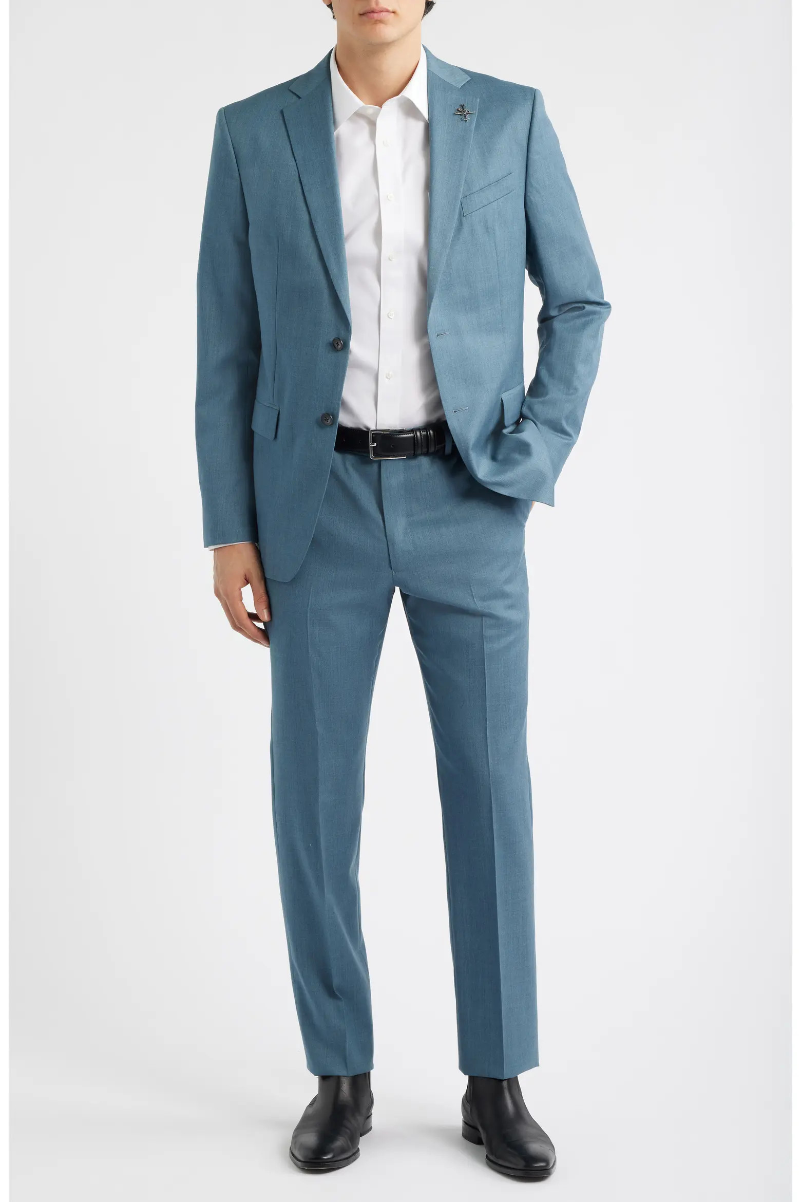 John Varvatos Star USA Bleecker Teal Mélange Virgin Wool Suit (Men) | Nordstrom | Nordstrom