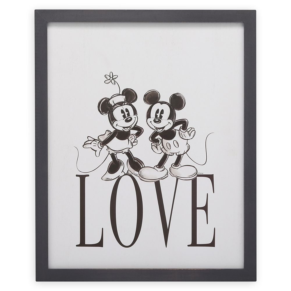 Mickey and Minnie Mouse ''Love'' Wall Décor | Disney Store