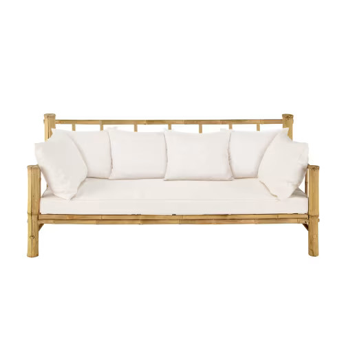 3 seater bamboo garden bench seat | Maisons du Monde | Maisons du Monde FR