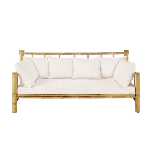 3 seater bamboo garden bench seat | Maisons du Monde | Maisons du Monde FR