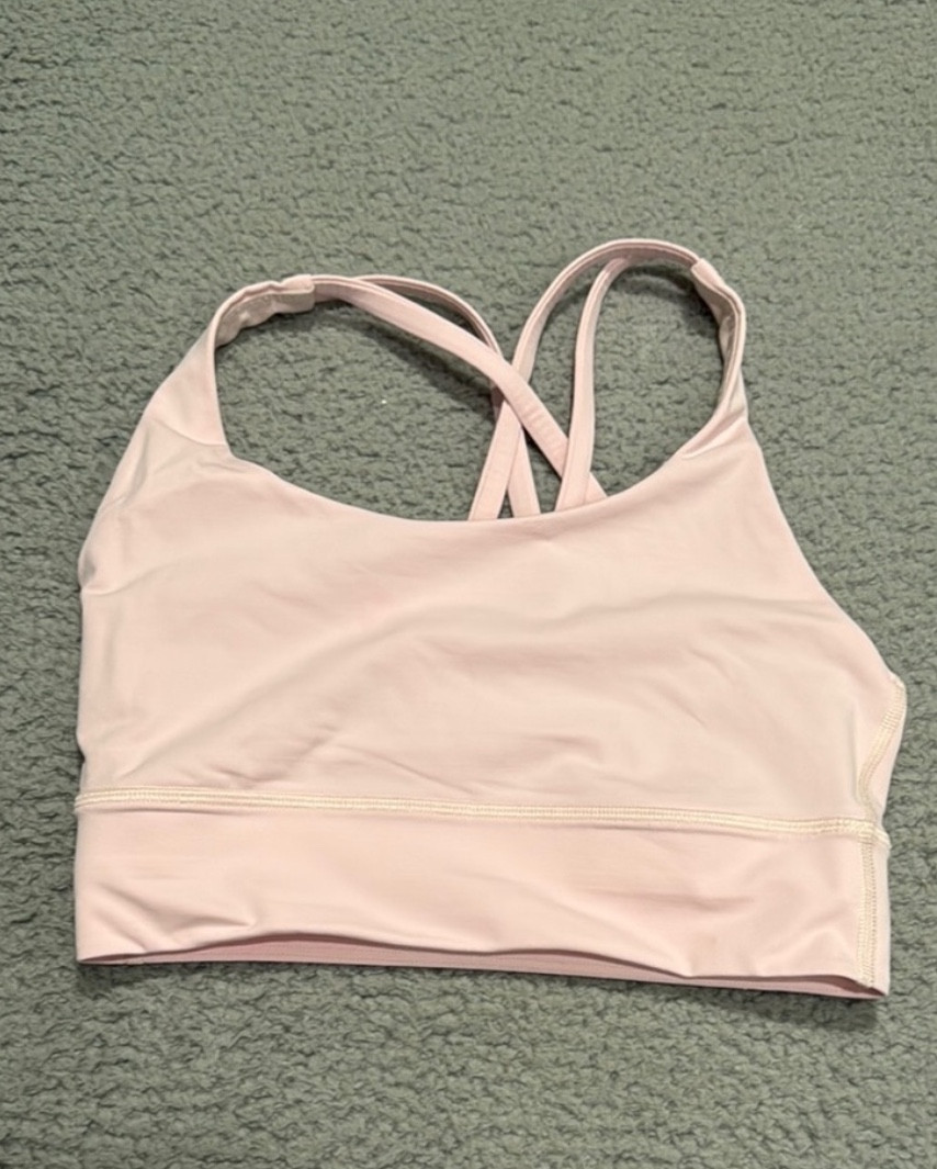 Selling this @lululemon light pink sports bra - comes with padding - size 6

#LTKSaleAlert #LTKfitnessgoals #LTKActive