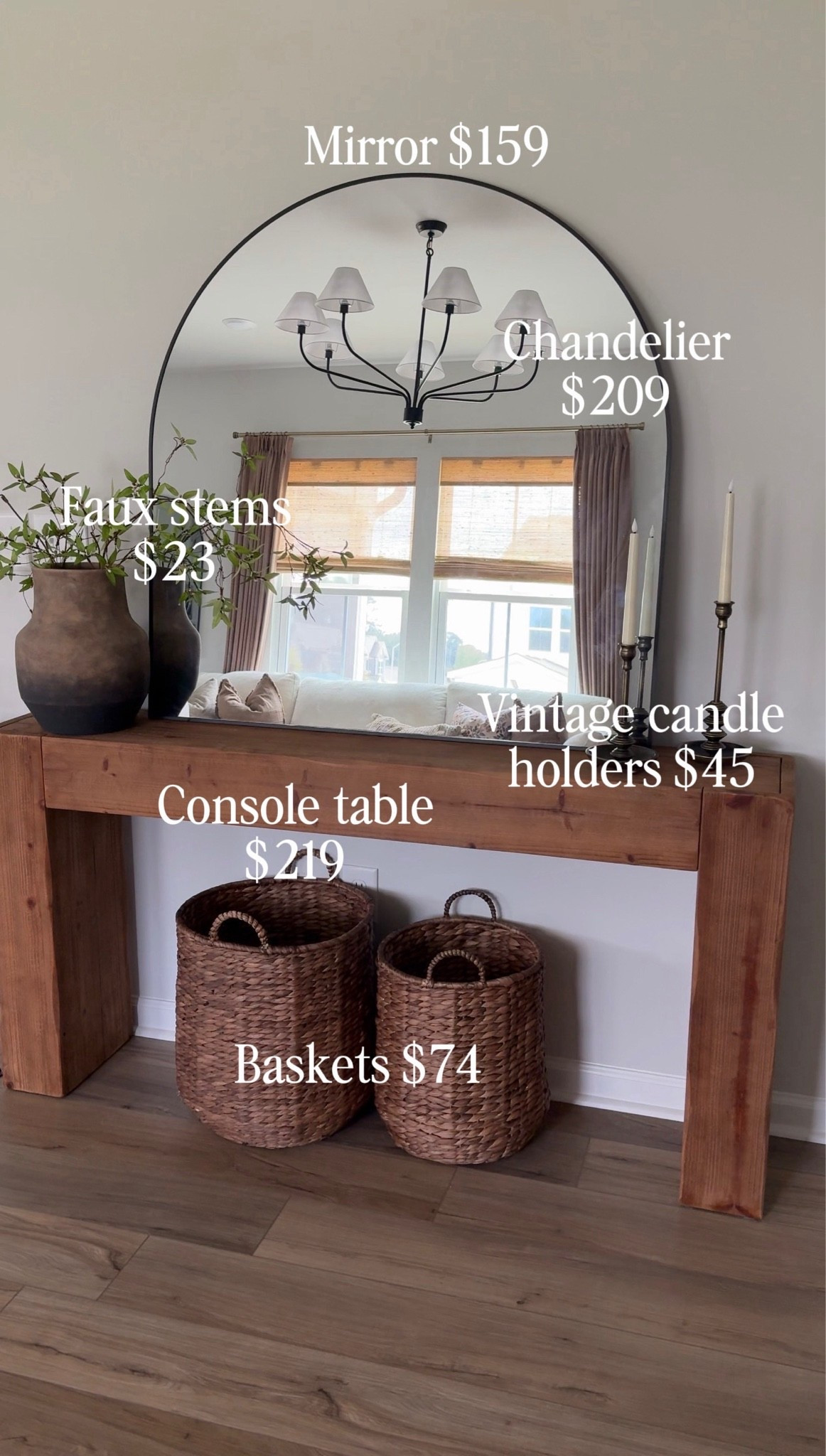 Entryway goals ✨ A beautiful console table, layered decor, and timeless details that make the perfect first impression. 🤎

#EntrywayDecor #EntrywayInspo #ConsoleTable #HomeDecor #DesignerLookForLess #NeutralHome #CozyHome #AmazonHome #HomeFinds #InteriorDesign

#LTKHome