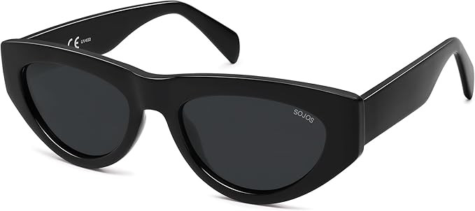 SOJOS Trendy Polarized Sunglasses Womens Retro Vintage 90s Cute Cat Eye Sun Glasses SJ2614 | Amazon (US)