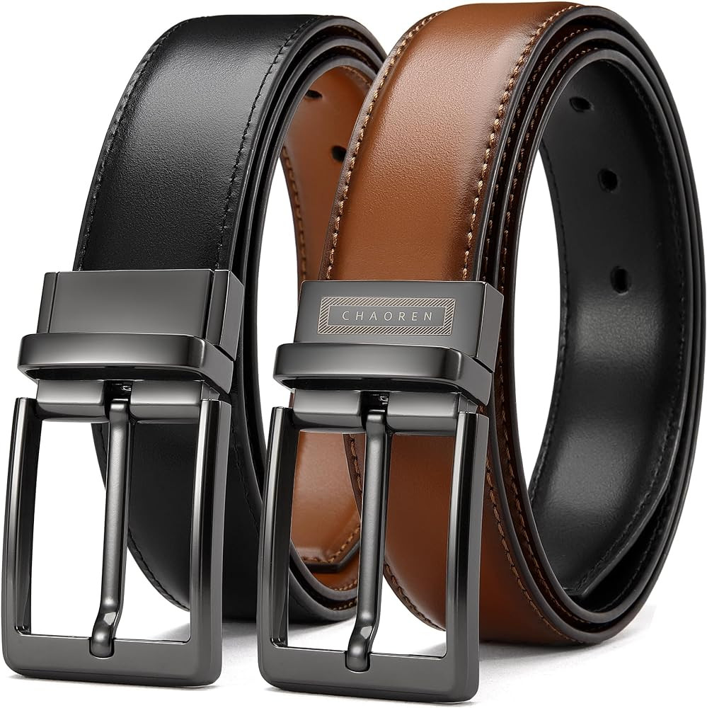 CHAOREN Leather Reversible Belts for Men - Double Style, Singular Elegance | Amazon (US)