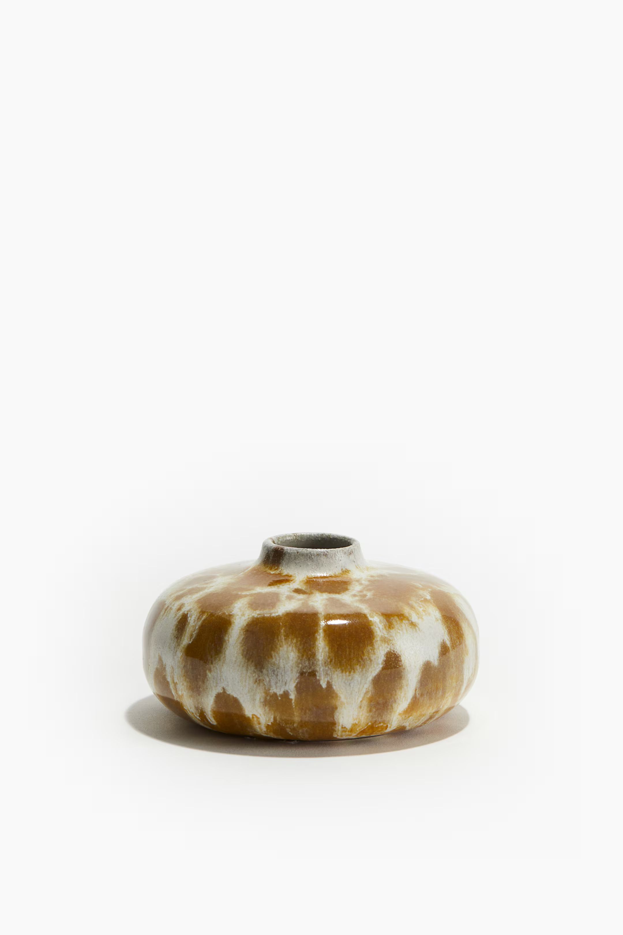 Small Stoneware Vase - Brown/patterned - Home All | H&M US | H&M (US + CA)