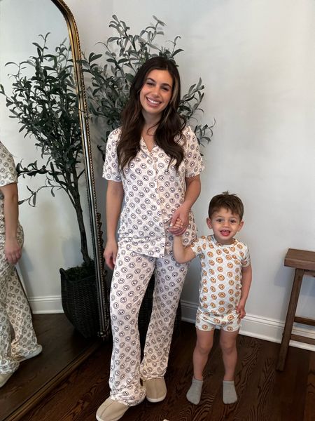 @dreambiglittleco pajamas are the BEST not only are they made from a comfy bamboo material but they have the CUTEST prints for both adults and kids. I am loving all the smiley face prints for Luke and I! Linked all my favorites + lots of options for adults + toddlers. Shop the post below! 

#LTKkids #LTKfamily
