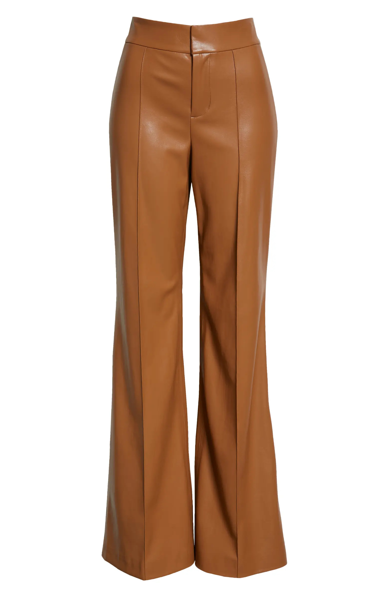 Alice + Olivia Dylan High Waist Wide Leg Faux Leather Pants | Nordstrom | Nordstrom