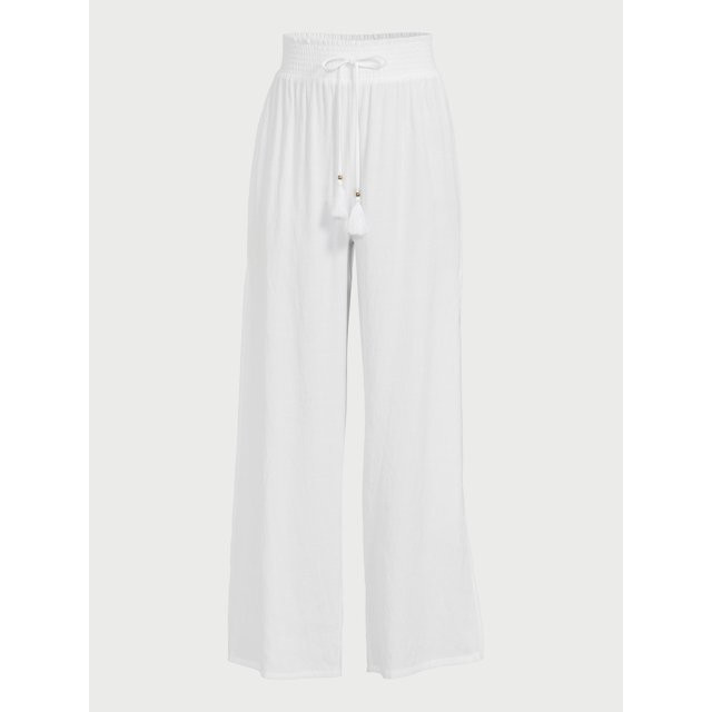 Time and Tru Women's and Women's Plus Smocked Coverup Pants, Sizes S-3X | Walmart (US)
