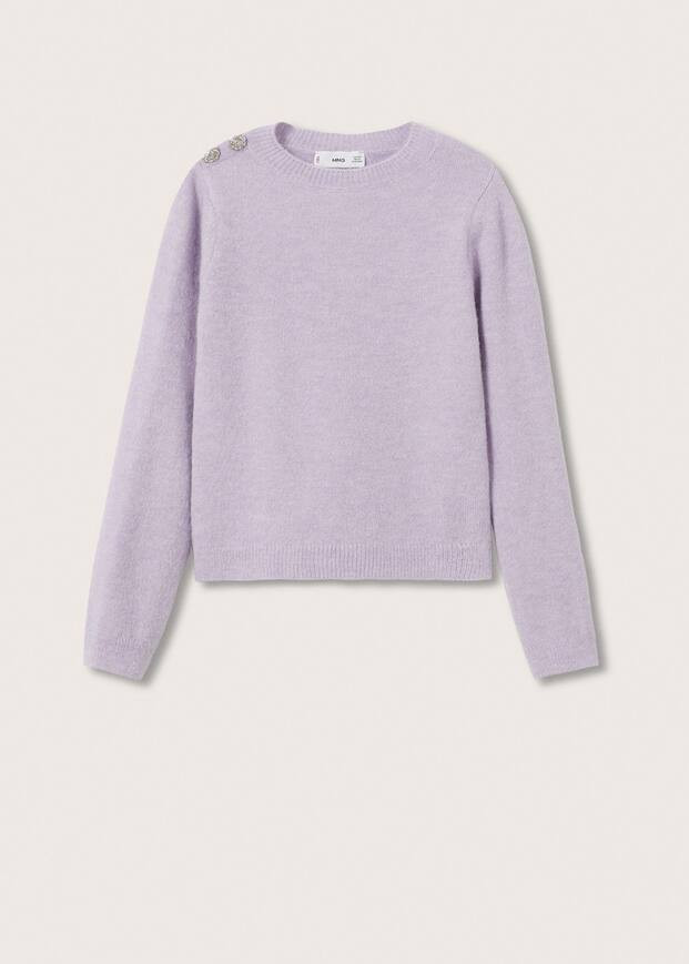 Sweater with jewel buttons | MANGO (UK)