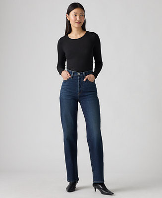 Levi's Women's Ribcage High-Rise Straight-Leg Jeans - Macy's | Macy's
