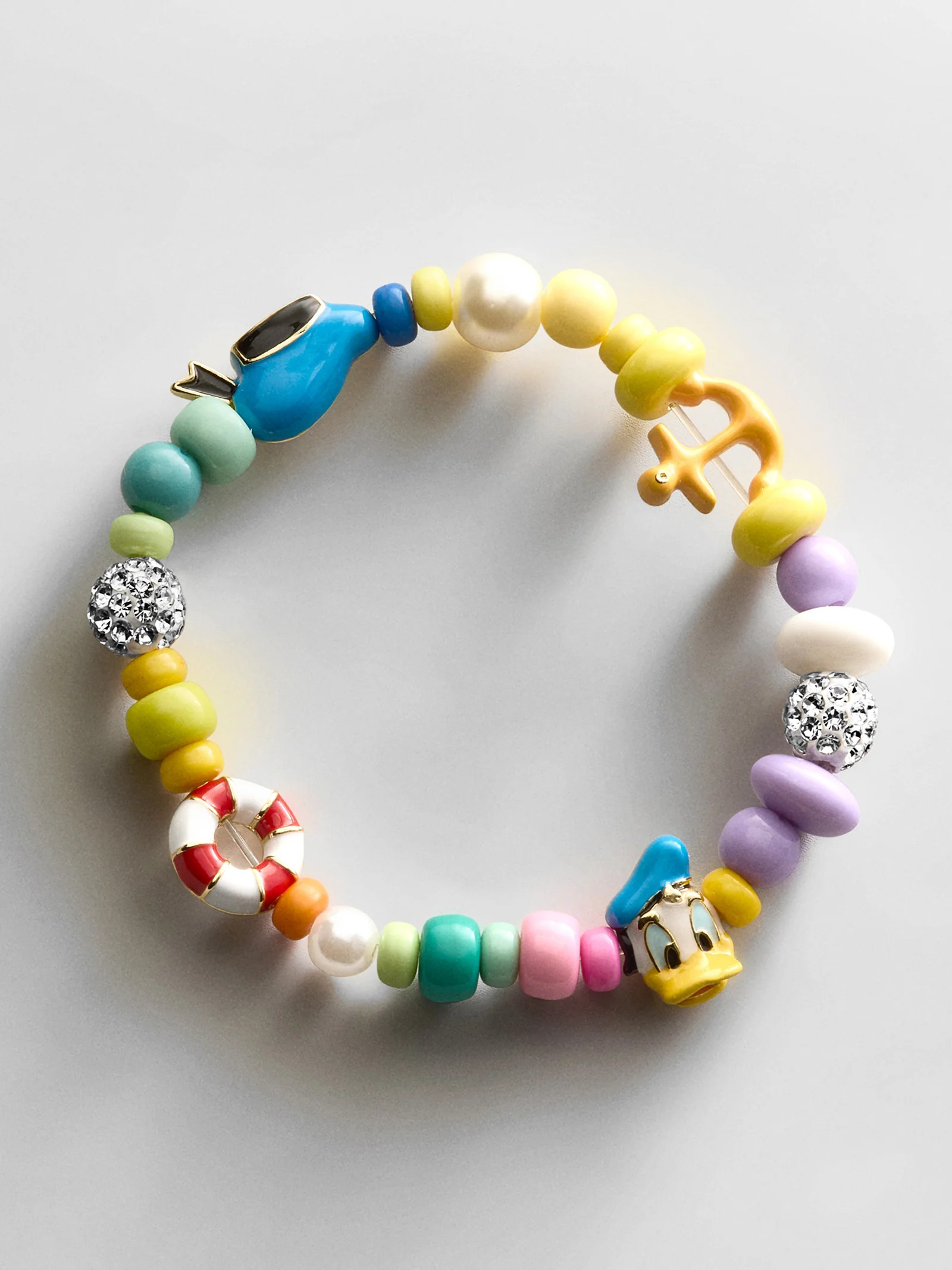 Disney Donald Duck Beaded Multicolored Charm Bracelet - Donald Duck | BaubleBar