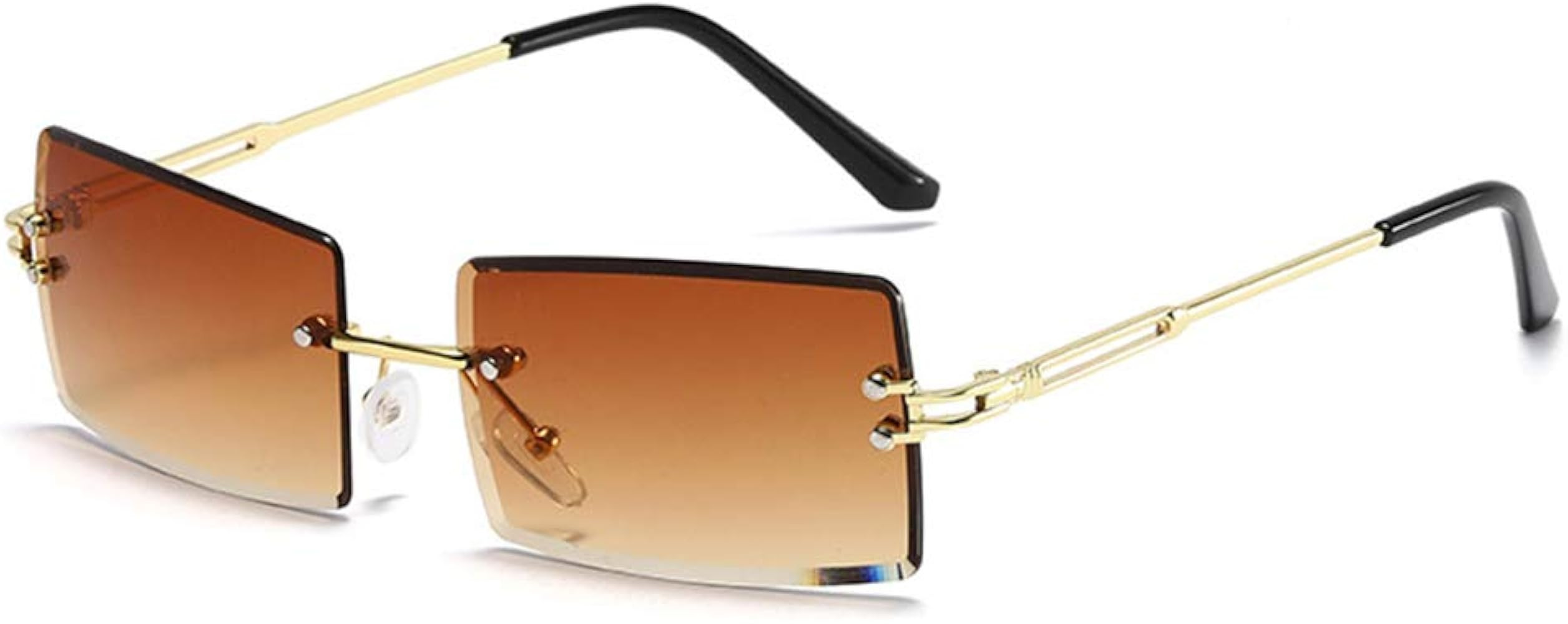 HEPTAGRAM 7 Rimless Rectangle Sunglasses for Women Square Fashion Frameless Small Vintage Buffs G... | Amazon (US)