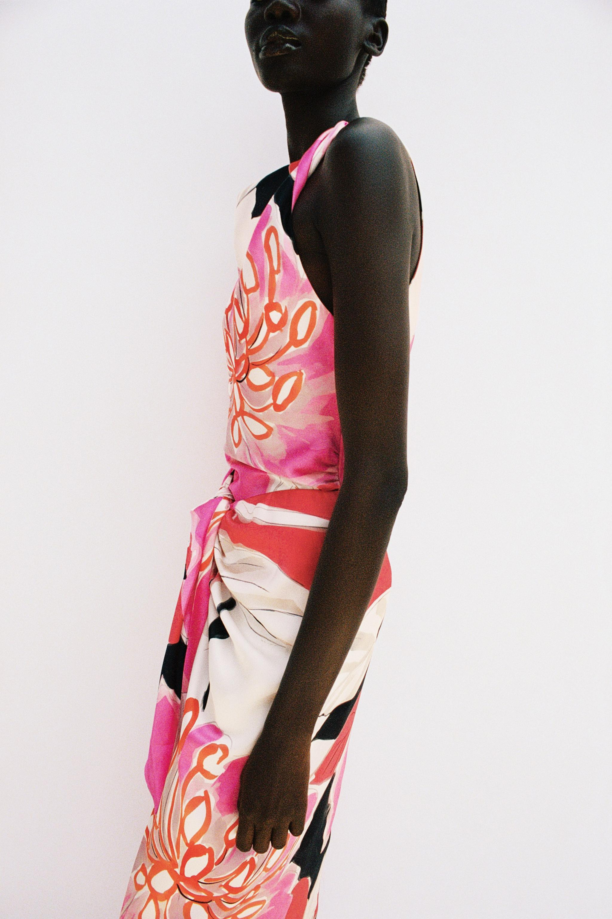 PRINTED SATIN EFFECT TOP | Zara US