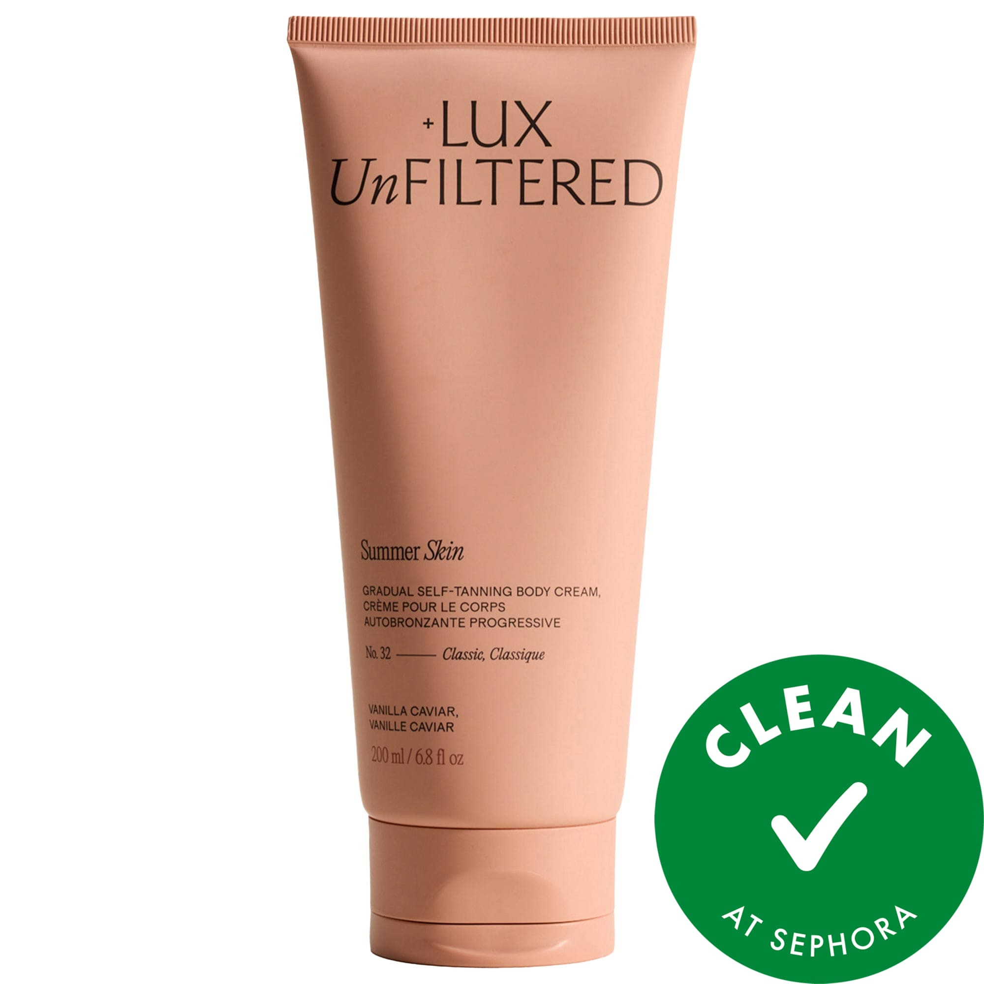 Lux Unfiltered Summer Skin Hydrating Gradual Self-Tanning Body Cream in Vanilla Caviar 6.8 oz/200 mL | Sephora (US)