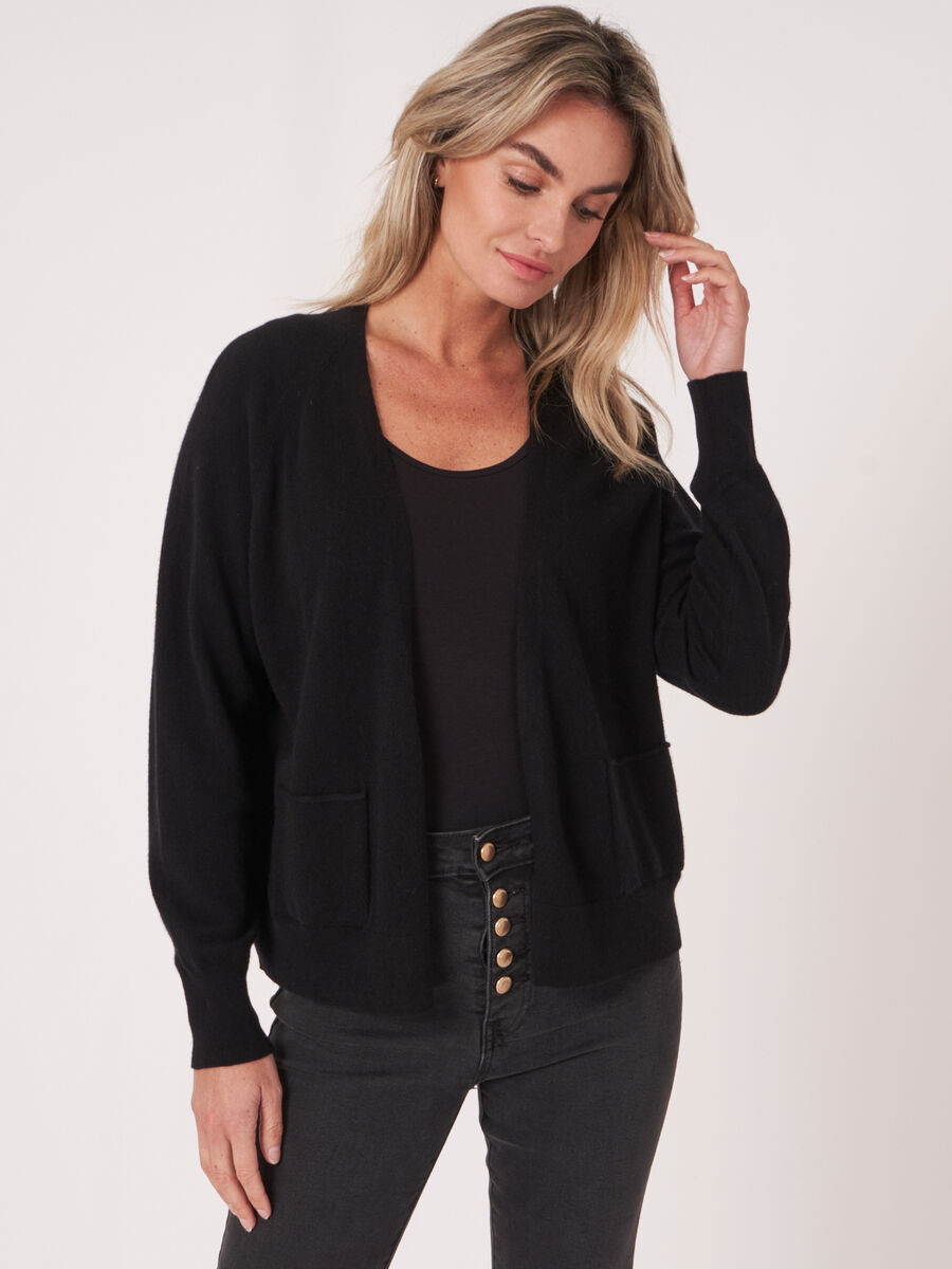 Open front cashmere cardigan with pockets in colour 1018 | Repeat Cashmere US | Repeat Cashmere NL