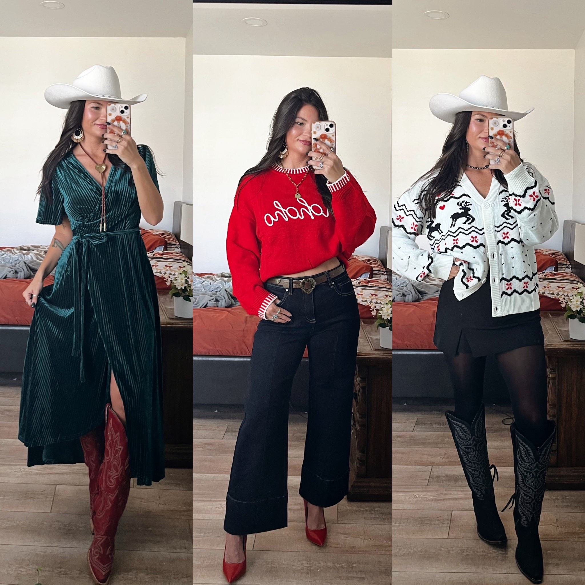 Amazon finds! Wearing 0-1 in dress, super adjustable and would even be great with a baby bump! Wearing small in sweaters 

#LTKHoliday #LTKootd #LTKPetite