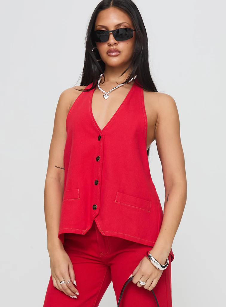 Hills Halter Crimson | Princess Polly US