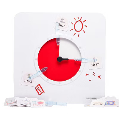 TIME TIMER 8 inch Visual Timer With Visual Schedule Package - 60 Minute Timer with Dry Erase Board, Whiteboard Marker, and Pecs Cards | Target