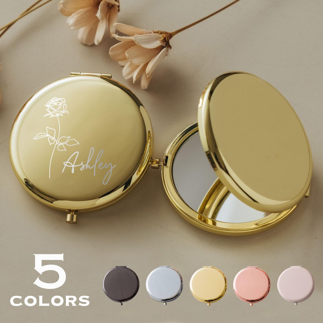 Compact Mirror Personalized Gift for Her, Bridesmaid Proposal, Pocket Mirror, Bridesmaid Gifts, E... | Etsy (US)