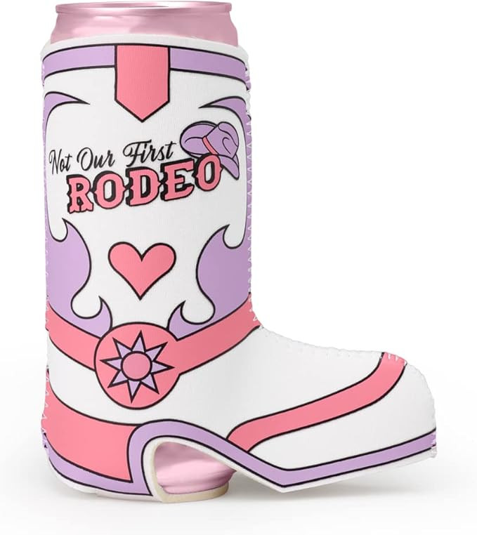xo, Fetti Not Our First Rodeo Can Holders - 8 Cowboy Boot Slim Drink Sleeves | Last Rodeo Bachelo... | Amazon (US)