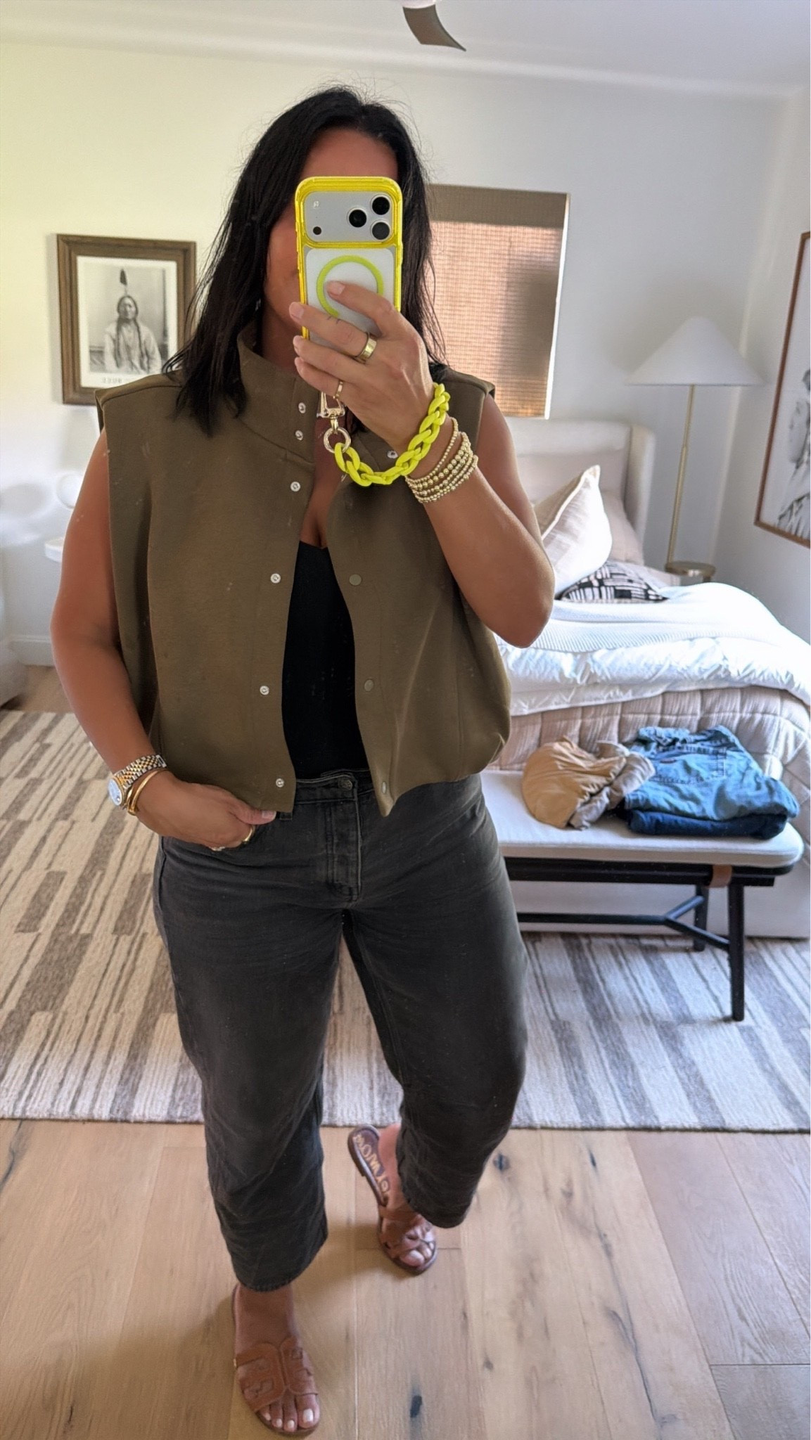 Vest size medium, tank size medium, pants size 29 (I’m a curvy size 8).

#LTKootd #LTKgrwm #LTKMidsize