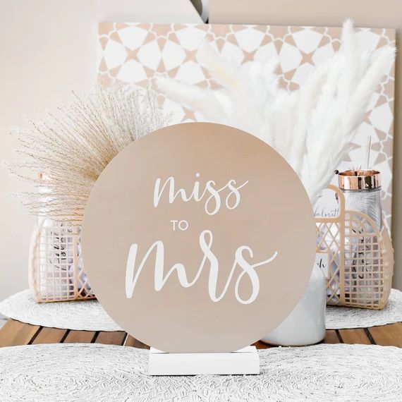 Miss to Mrs Wood Sign Bridal Shower Decor Bachelorette Party | Etsy | Etsy (US)
