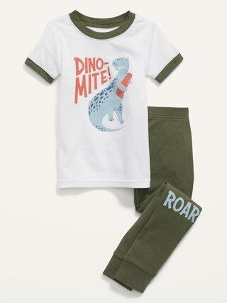 Unisex Short-Sleeve Pajama Set for Toddler &#x26; Baby | Old Navy (US)
