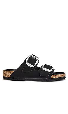 BIRKENSTOCK Arizona Big Buckle Sandal in Black from Revolve.com | Revolve Clothing (Global)