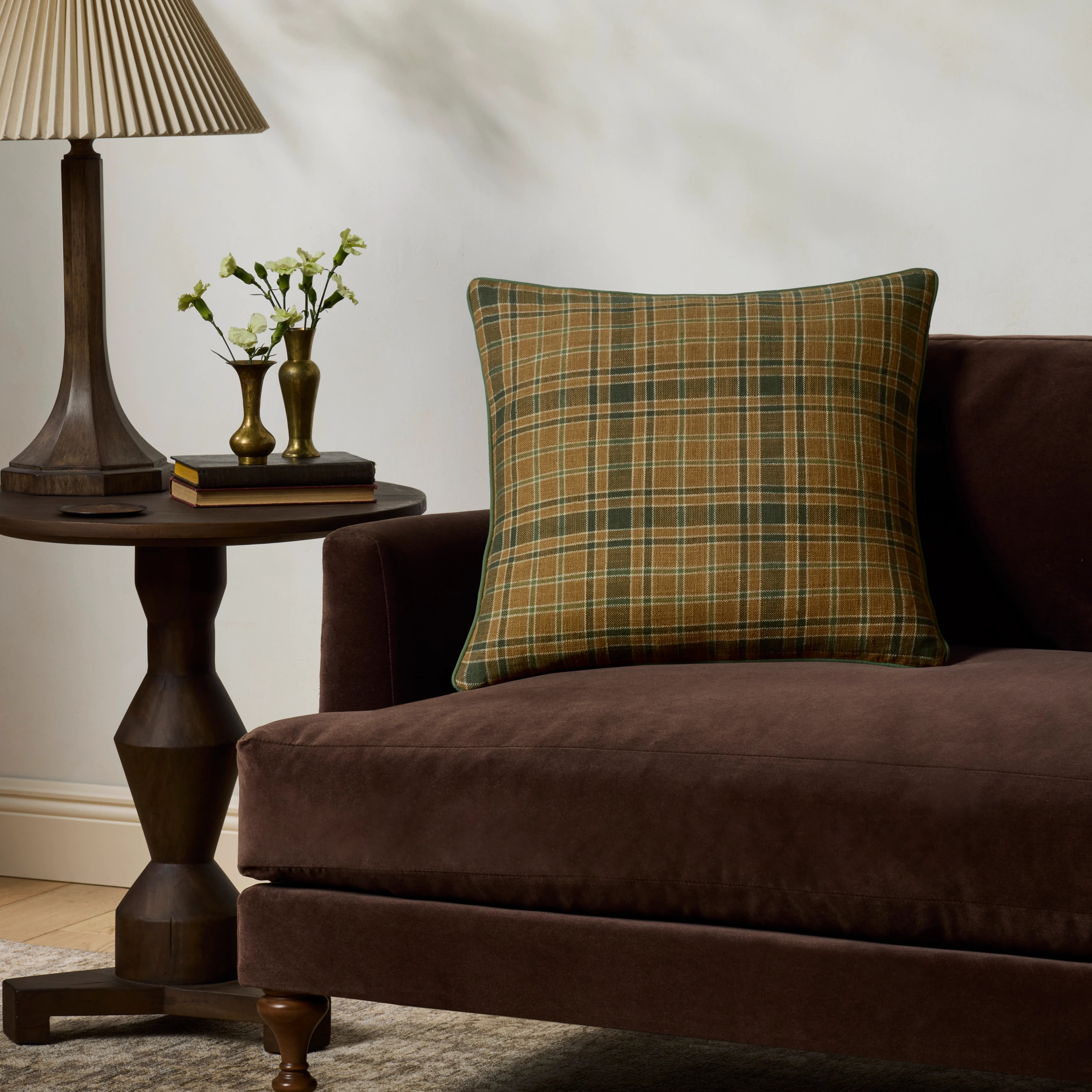 Chris Loves Julia x Loloi-Alder Pillow-PCJ-0045-Gold, Green | Rugs Direct