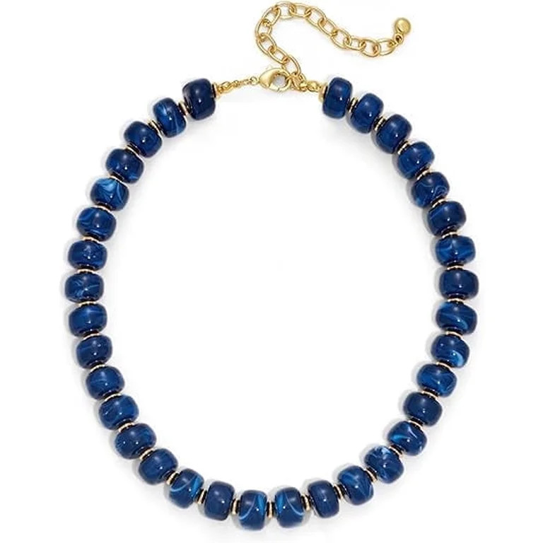 Beaded Necklace for Women Boho Resin Chunky Necklace for Women Minimalistic Modern Statement Neck... | Walmart (US)