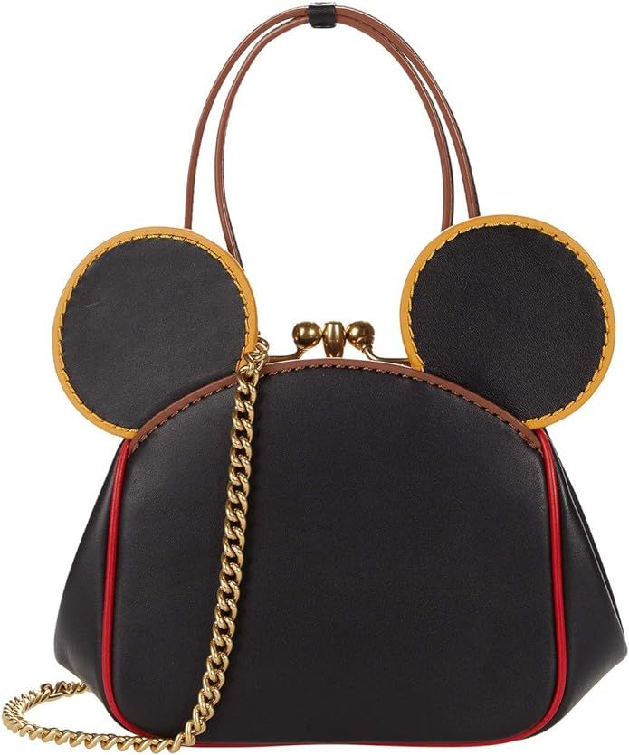 COACH Coach X Mickey Keith Haring Glovetanned with Edgestain Kisslock Bag Black Multi One Size: H... | Amazon (US)