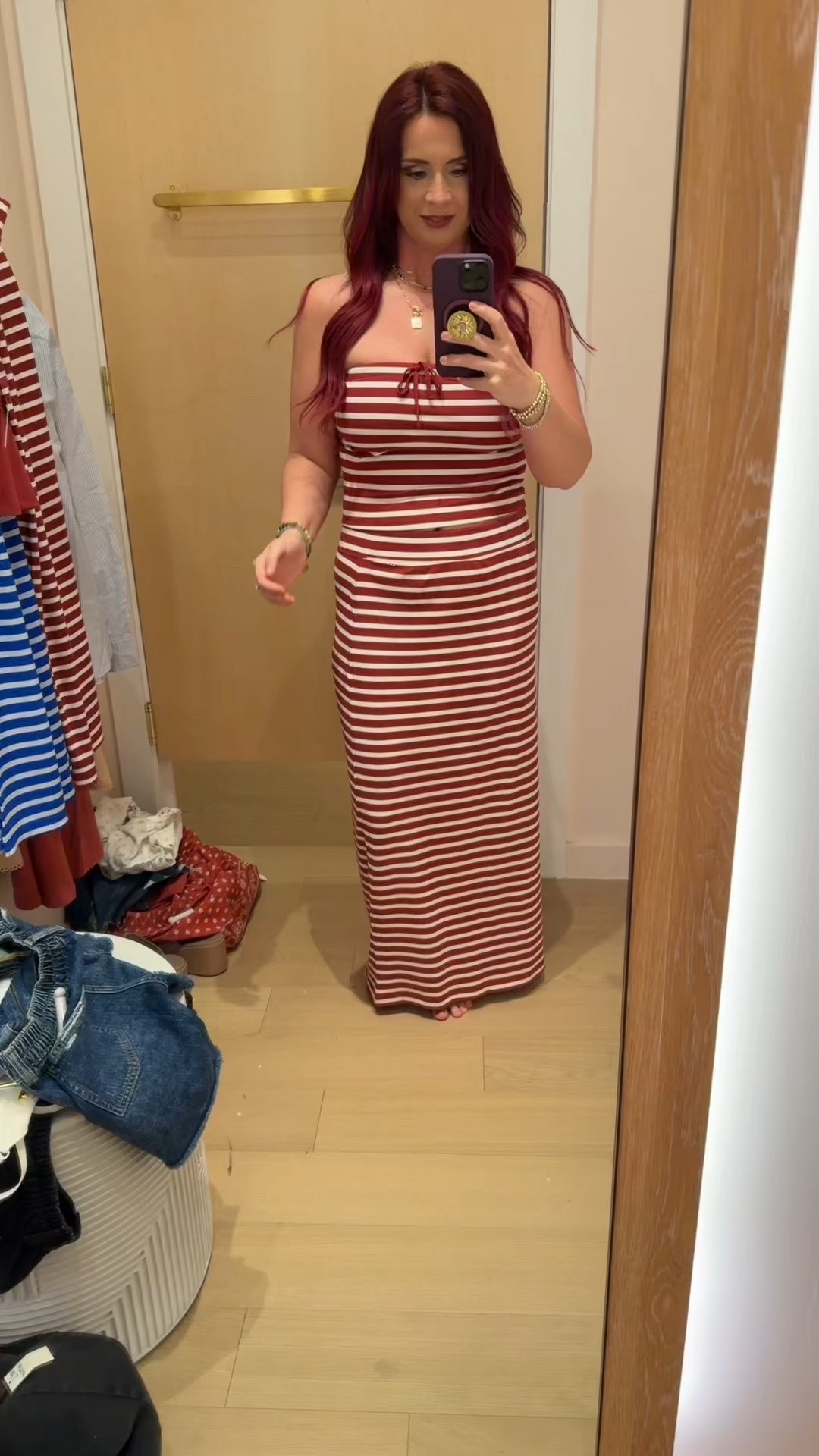 Aerie try on 3 styles • 2 piece red and white striped set- tube top and maxi skirt  •  vacay mode with a touch of chic.  Cropped button up over a gray tube top with a tie • everyday style• Athleisure • Red sporty tank top with built in bra paired with white shorts with a cute crossover waistband, fun bold and energetic perfect for pickleball or any sport!             #aerie #sporty #chic #outfitinspo #ootdinspo #aeriereal #flirty #fashion 

#LTKStyleTip #LTKSeasonal #LTKActive