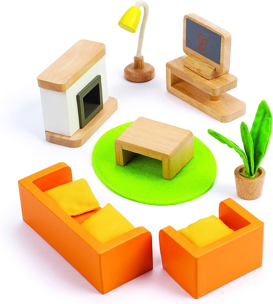 Hape Wooden Doll House Furniture Media Room Set | Amazon (US)
