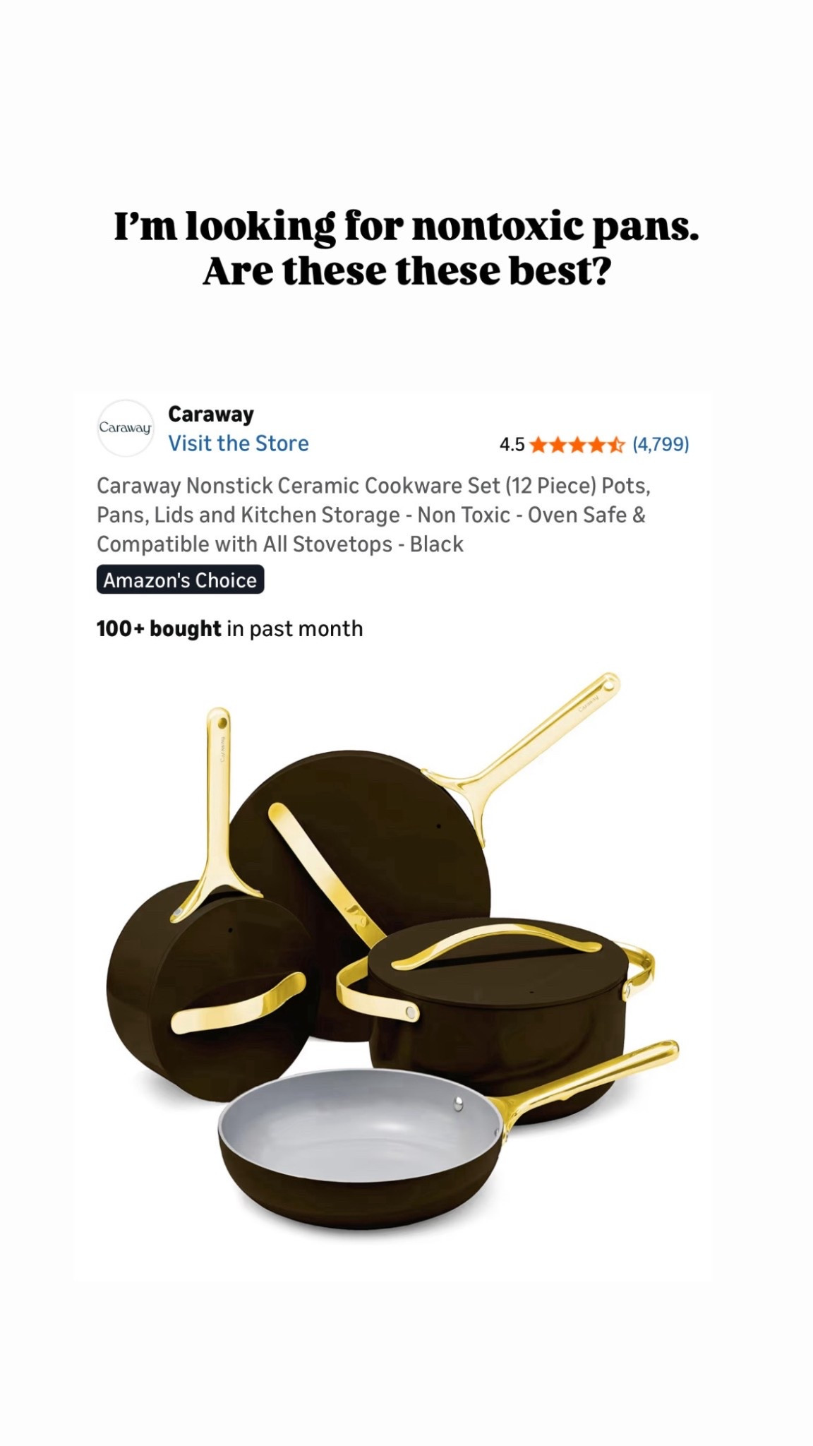 Are these the best nontoxic pans? Help a girl out! Thanks!  

#LTKHome #LTKFamily #LTKGiftGuide