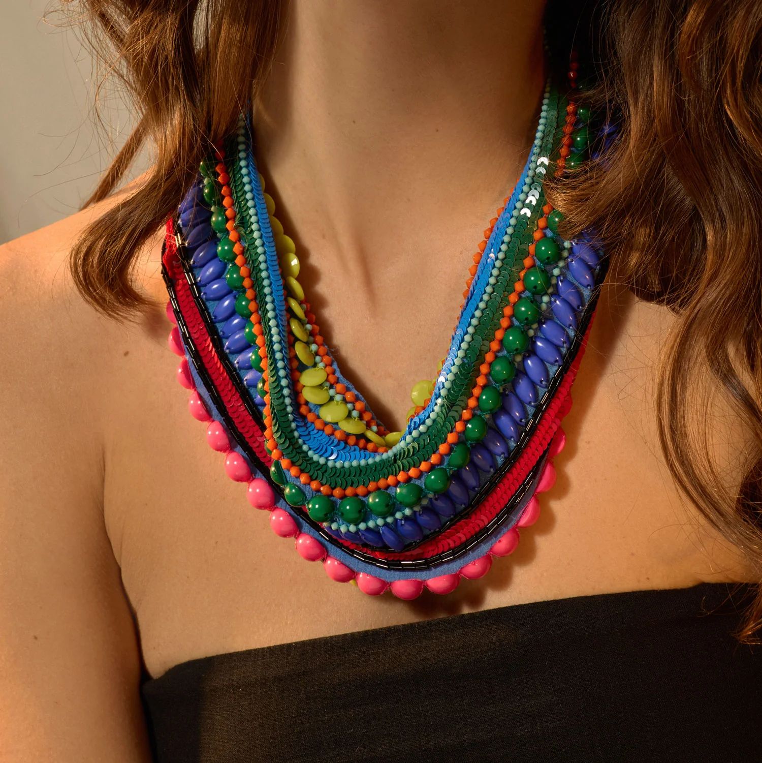 Samira Mini Scarf Necklace Multi | Mignonne Gavigan
