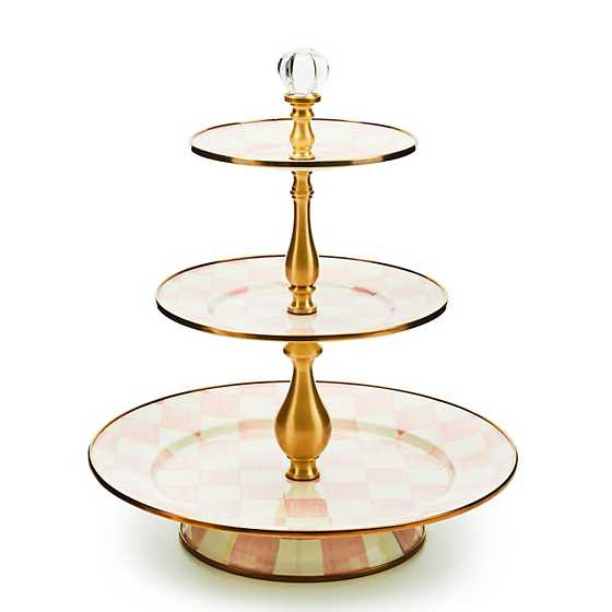 Rosy Check Three Tier Sweet Stand | MacKenzie-Childs