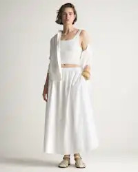 100% Organic Cotton Poplin A-line Maxi Skirt | Quince