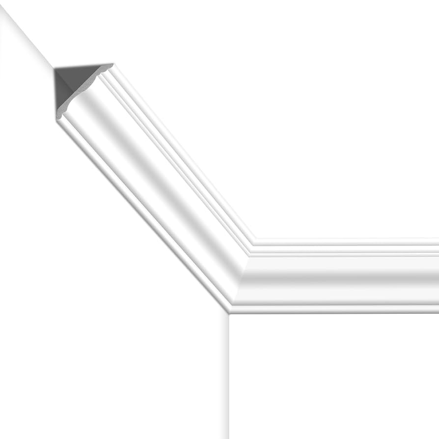 STICKGOO Ceiling Crown Molding Trim 10-Pack, High Impact Polystyrene Decorative Ceiling Molding B... | Amazon (US)