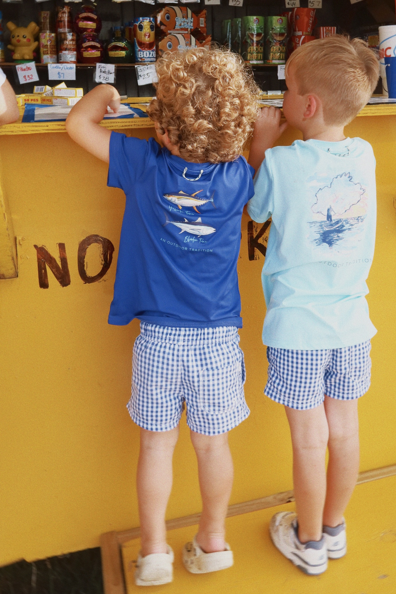 Little boys performance t shirt + Amazon swim trunks. Size up one size in t shirts and down one size in trunks. 



#LTKFamily #LTKKids #LTKFindsUnder50