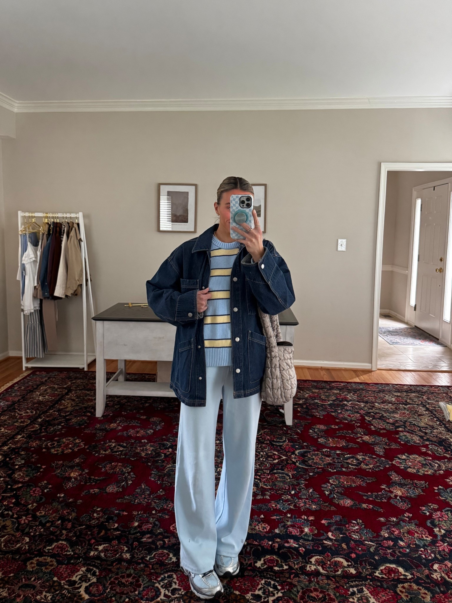 small in sweater and pants 

#LTKmomlife #LTKootd