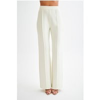 Antonia Pleated Wide Leg Pants - Ivory | MESHKI US