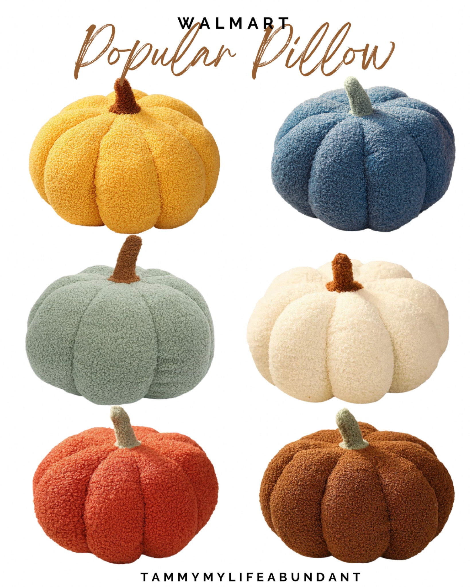 Popular Walmart pumpkin pillows 
#walmartfind

#LTKhome #LTKSeasonal #LTKunder50
