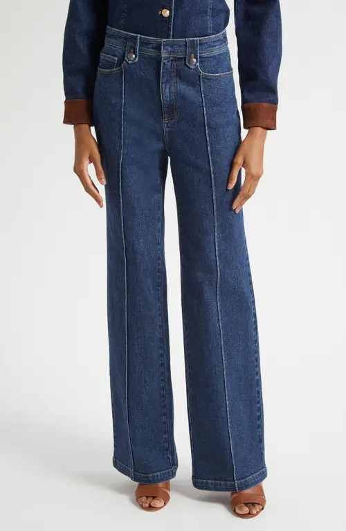 Cinq à Sept Niko Wide Leg Jeans in Fontaine at Nordstrom, Size 6 | Nordstrom
