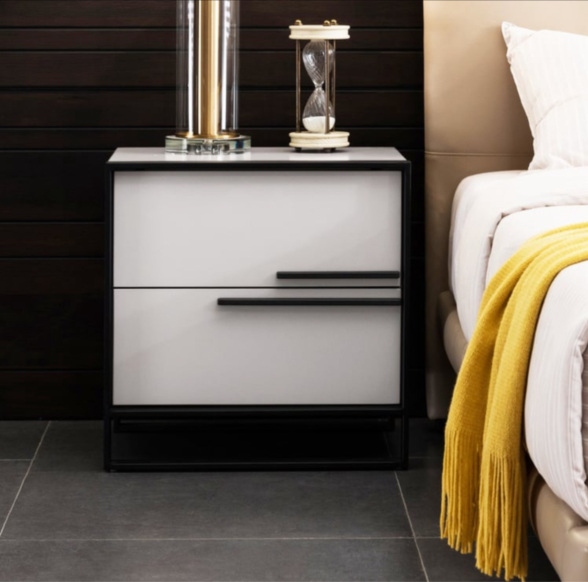 Cylina Modern Minimalist Black & White Square Nightstand With 2 Drawers

#LTKHoliday #LTKStyleTip #LTKHome