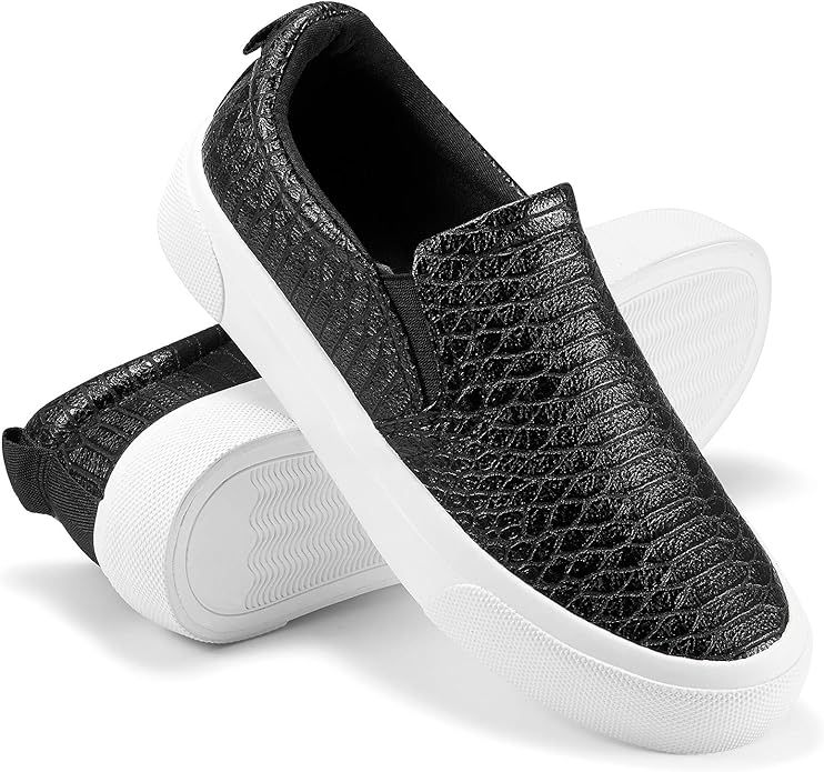 JENN ARDOR Women's Slip On Sneakers Fashion Flats Shoes Comfortable Casual Shoes for Walking | Amazon (US)